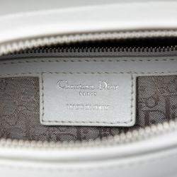 Pre Owned حقيبة ديور ليدي كاناج جلد خروف أبيض كبير