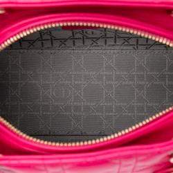 مملوكة مسبقًا Dior Pink Medium Lambskin Cannage Lady Dior