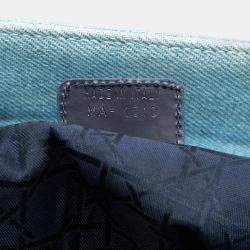 Pre Owned حقيبة يد ديور كاناج دينيم أزرق كبير بمقابض أكريليك ليدي ديور