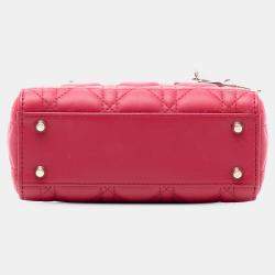 مملوكة مسبقًا Dior Pink Mini Lambskin Cannage Lady Dior