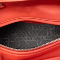 Pre Owned حقيبة ديور كاناج جلد حمل متوسط برتقالي