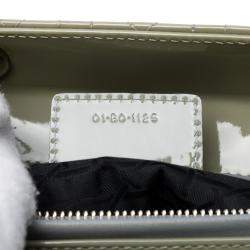 Pre Owned Dior Green Medium Patent Cannage Lady Dior