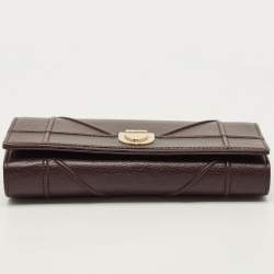 Pre Owned محفظة بسلسلة ديور ديوراما جلد وردي أبيض فاتح