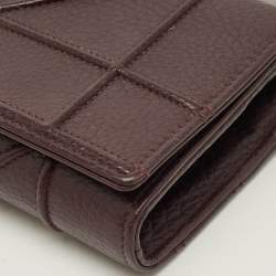 Pre Owned محفظة بسلسلة ديور ديوراما جلد وردي أبيض فاتح