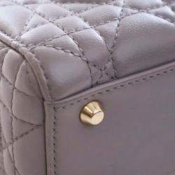 Pre Owned Dior Mini Lambskin Cannage Lady Dior