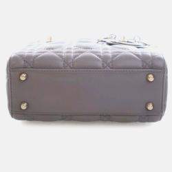 Pre Owned Dior Mini Lambskin Cannage Lady Dior