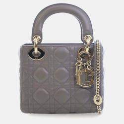 مملوكة مسبقًا Dior Mini Lambskin Cannage Lady Dior
