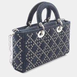 مملوكة مسبقًا Christian Dior Dior Lady D-Joy Medium Handbag  Denim  Navy