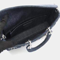 مملوكة مسبقًا Christian Dior Dior Lady D-Joy Medium Handbag  Denim  Navy
