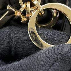 مملوكة مسبقًا حقيبة يد ديور توت كبيرة ماكروكاناج سوداء