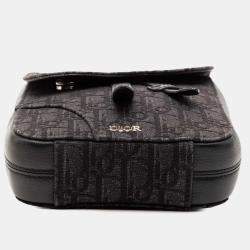 Pre Owned حقيبة كروس د يور بني قماش أوبليك "سادل"