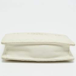 مملوكة مسبقًا Dior Caro Every Dior Off White Cannage Leather Pouch