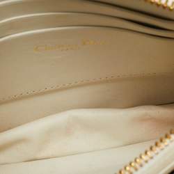 مملوكة مسبقًا Dior Caro Every Dior Off White Cannage Leather Pouch