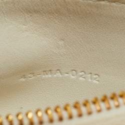مملوكة مسبقًا Dior Caro Every Dior Off White Cannage Leather Pouch