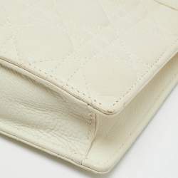 مملوكة مسبقًا Dior Caro Every Dior Off White Cannage Leather Pouch