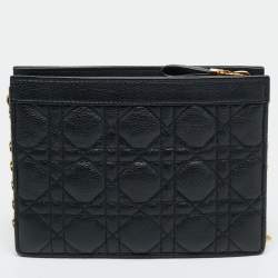 Pre Owned حقيبة بوش ديور كارو ديور إيفري جلد أسود كاناج