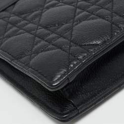 Pre Owned حقيبة بوش ديور كارو ديور إيفري جلد أسود كاناج