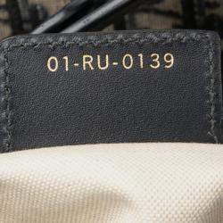 Pre Owned Dior Blue Oblique Canvas Saddle Bag