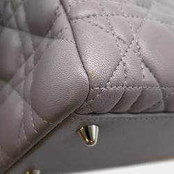 مملوكة مسبقًا Dior Lady Dior Canage Gray Leather Size Medium