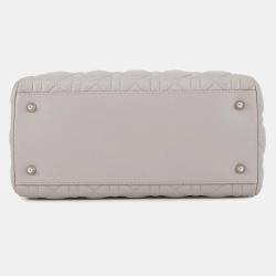 مملوكة مسبقًا Dior Lady Dior Canage Gray Leather Size Medium