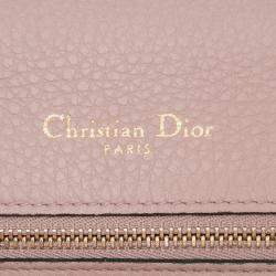 Pre Owned Dior Pink Medium Grained Calfskin Diorama Flap