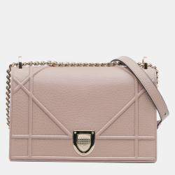 مملوكة مسبقًا Dior Pink Medium Grained Calfskin Diorama Flap