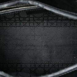 Pre Owned Dior Black Large Patent Cannage Lady Dior