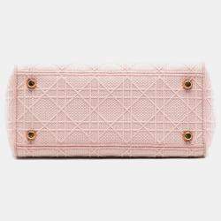 مملوكة مسبقًا Dior Pink Medium Canvas Cannage Lady D Lite