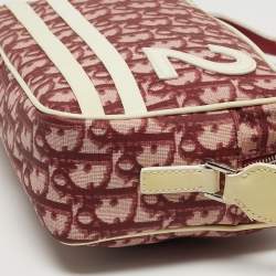 Pre Owned Dior Trotter Rasta 2 Red Diorissimo Coated Canvas Messenger Bag