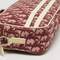 Pre Owned Dior Trotter Rasta 2 Red Diorissimo Coated Canvas Messenger Bag