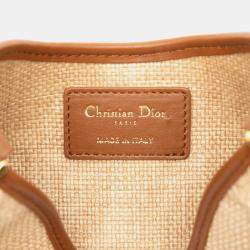 مملوكة مسبقًا حقيبة هوبو ديور بني رافيا مكروكاناج ميني 30 مونتين أفينيو