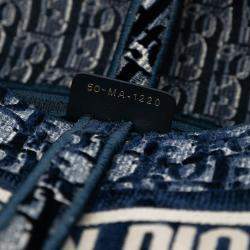 Pre Owned حقيبة سادل مخمل مطرزة أوبليك زرقاء ديور