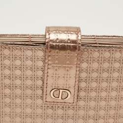 Pre Owned حافظة بطاقات ديور ليدي ديور كاناج جلد مبطن أحمر 5 جوسيت