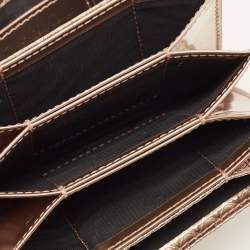 Pre Owned حافظة بطاقات ديور ليدي ديور كاناج جلد مبطن أحمر 5 جوسيت