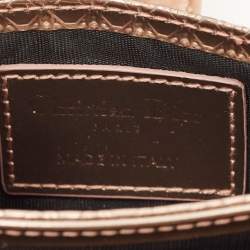 Pre Owned حافظة بطاقات ديور ليدي ديور كاناج جلد مبطن أحمر 5 جوسيت