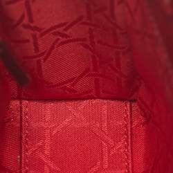 Pre Owned حقيبة يد ديور ليدي ديور صغيرة جلد لامع كاناج أحمر