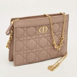 Pre Owned حقيبة صغيرة ديور كارو جلد كاناج بيج بسلسلة وسحاب