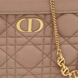 Pre Owned حقيبة صغيرة ديور كارو جلد كاناج بيج بسلسلة وسحاب