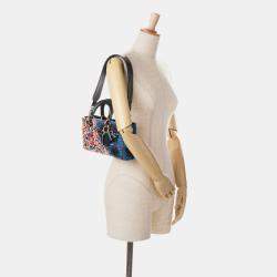 مملوكة مسبقًا Dior Blue Medium Beaded Ribbon Embroidered Floral Lady D Joy