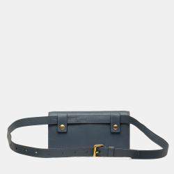 مملوكة مسبقًا Dior Blue Leather Saddle Belt Bag
