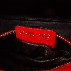 مملوكة مسبقًا Dior Red Mini Calfskin Sequin Embellished Lady Dior