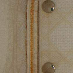 Pre Owned Dior White Medium Canvas Cannage Lady D Lite