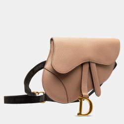 مملوكة مسبقًا Dior Brown Leather Saddle Belt Bag