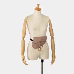 مملوكة مسبقًا Dior Brown Leather Saddle Belt Bag