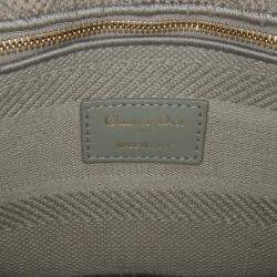 Pre Owned Dior Grey Medium Canvas Cannage Lady D Lite
