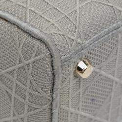 Pre Owned Dior Grey Medium Canvas Cannage Lady D Lite