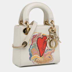 مملوكة مسبقًا Dior White DiorAmour Niki De Saint Phalle Mini Calfskin Lady Dior