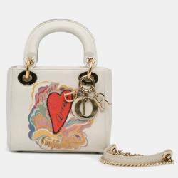 مملوكة مسبقًا Dior White DiorAmour Niki De Saint Phalle Mini Calfskin Lady Dior