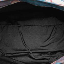 مملوكة مسبقًا Dior Brown Peter Doig Denim Camouflage Soft Saddle Bag