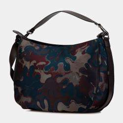 مملوكة مسبقًا Dior Brown Peter Doig Denim Camouflage Soft Saddle Bag